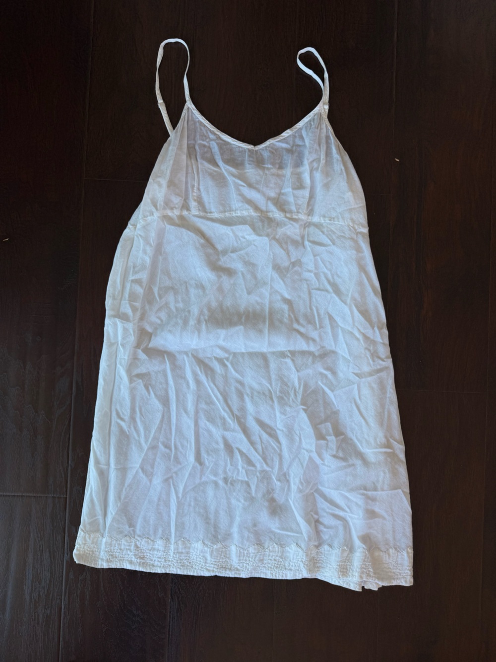 White Spaghetti-Strap Mini Dress